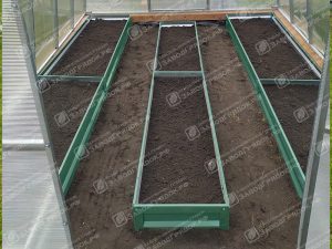 Грядки в теплицу «Усиленные» с полимерным покрытием (высота 15 см)