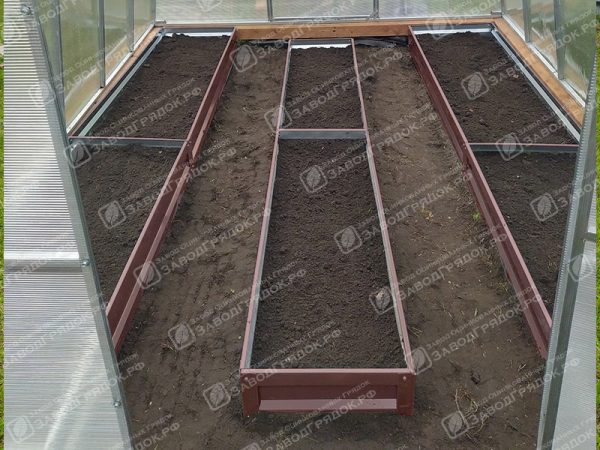 Грядки в теплицу «Усиленные» с полимерным покрытием (высота 20 см) — изображение 2