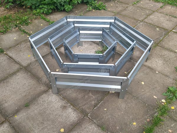 Клумба шестигранная оцинкованная (3 яруса) — изображение 1